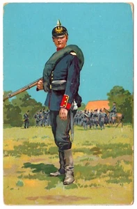 DEUTSCHE ARMEE-KÜNSTLER-POSTKARTE Regiment * AK um 1910 Litho - Picture 1 of 2