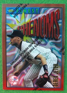 1996 Topps Finest Phenoms #92 W Coating Derek Jeter Rookie NM - Picture 1 of 3