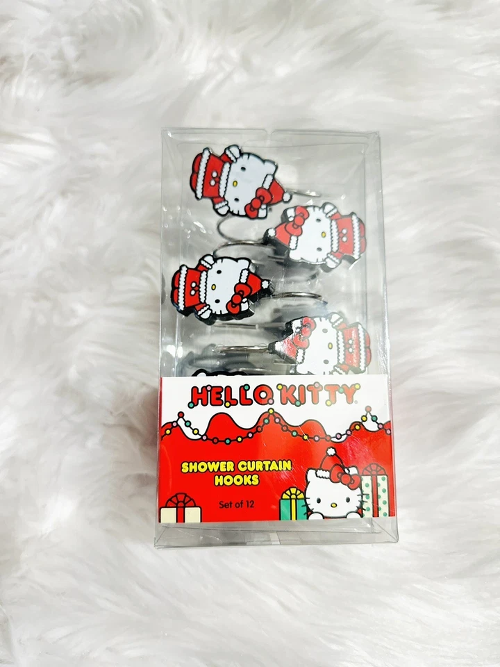HELLO KITTY Christmas Shower Curtain Hooks Set - Image 1 of 1