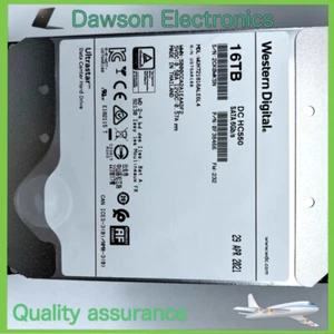 WD Ultrastar DC HC550 16TB 3.5" SATA Enterprise HDD WUH721816ALE6L4 0F38466 232 - Afbeelding 1 van 4
