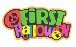 LIBRO DE RECORTES PREFABRICADO-PIEZAS DE PAPEL-PARA UN DISEÑO-TÍTULO-BEBÉ-INFANTO-PRIMER HALLOWEEN - Imagen 1 de 1