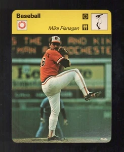 1979 Sportscaster Baseballkarte Mike Flanagan #102-01 Italien fast neuwertig - Bild 1 von 2