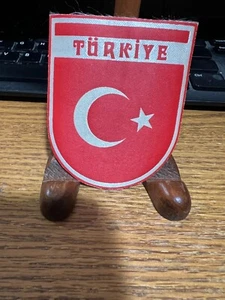 Turkiye Flag Shield Patch European Country Flag Patches 3" x 2.5" - Bild 1 von 2