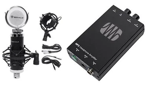 Presonus HP2 2 Channel Stereo Headphone Amplifier System HP-2+Studio Microphone - Zdjęcie 1 z 11