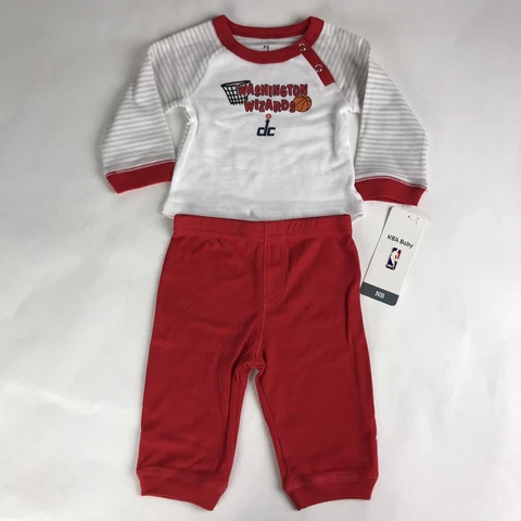 Washington Wizards Scrimage Tee and Pant Set Newborn 3-6 Months White/Red Cover