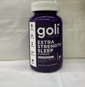 Goli Extra Strength Sleep Gummies, Melatonin 10mg, Vegan, Gelatin Free, 50 Count - Picture 1 of 3