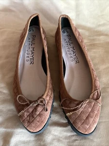 Paul Mayer Attitudes Damengröße 6,5 gesteppte flache Ballerinas federleichtes Wildleder - Bild 1 von 4