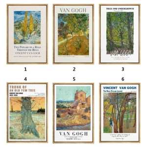 Vincent Van Gogh Landscape Framed Art Print Canvas Wall Art - Picture 1 of 8