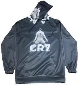 Cristiano Ronaldo CR7 Hoodie Sweatshirt Black Youth XL SIUUU - Picture 1 of 10