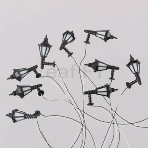 10pcs 1:50 Model Railway Led Lamppost Lamps Wall Lights O Scale 3V Warm White - Bild 1 von 5