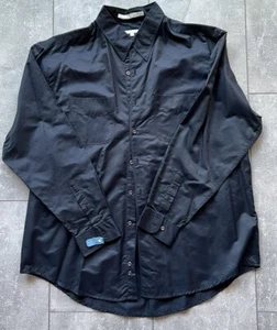 Perry Ellis Button Down Dress Shirt Black Dark Gray Size XL - Picture 1 of 10