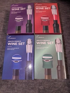Rabbit Aerate & Preserve Wine Set - Super Aerator & Champagne Sealer - 4 Colors! - Picture 1 of 10