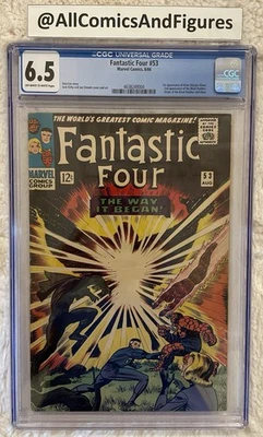 Fantastic Four #53 CGC 6.5 OW-WHITE PGS! 2nd App Black Panther! - Image 1 of 4