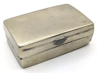 Antiqe Late 1800s Gourdel Vales Co Snuff Box Sterling Silver Paris GV & Co - Image 1 of 4