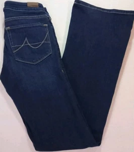 Pantalones de mezclilla para mujer ARIAT 25R acampanados tiro perfecto elásticos lavado oscuro vaquera bajos - Imagen 1 de 11