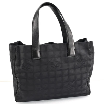 Chanel Nuevo Bolso de Hombro Línea de Viaje Nylon Cuero Negro Francia P4055CA710 Foto 1 de 4