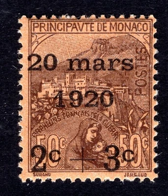MONACO 1920 36 ** MNH WEDDING FLAWLESS (05725 - Image 1 of 2