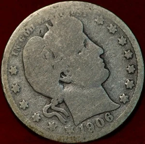 1906-D Denver Mint Silver Barber Quarter - Picture 1 of 2