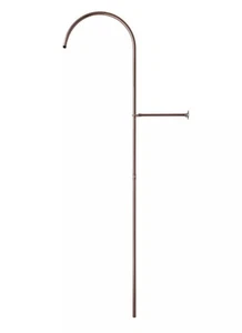 Tubo rialzo doccia 78" firmato con braccio doccia ad arco 18" - bronzo lucidato ad olio - Foto 1 di 1