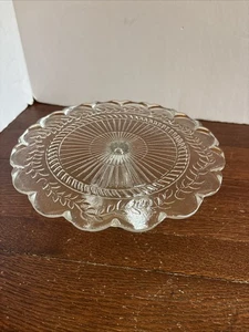 VTG 9” Clear Glass Pedestal Cake Stand Maison by Circleware Crystal - Picture 1 of 6