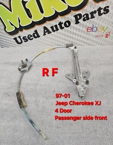 Jeep Cherokee XJ 97-01 Passenger Side Front Manual Window Regulator OEM R F - Picture 1 of 7