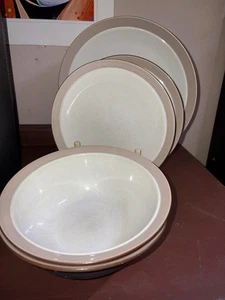 Noritake Kona (Coffee) 8052 Stoneware set for 2 Dinner, salad Plate and bowl - Picture 1 of 6