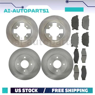 Kit de 6 rotores de freno delanteros traseros + pastillas de freno para Nissan 300ZX 1984 1985 Foto 1 de 4