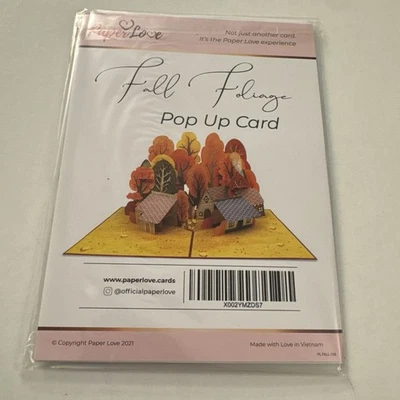 Paper Love 3D Fall Foliage Pop Up Card For Autumn Thanksgiving OC11 - Image 1 of 2