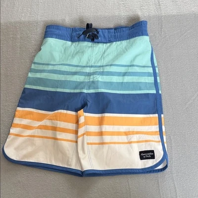 Costume da bagno Abercrombie bambino multicolore a righe taglia 9/10 - Immagine 1 di 4