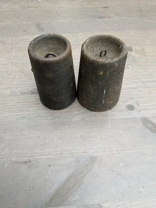 A Pair of Seth Thomas or Similar  30 Hour Ogee Shelf Clock Weights - Picture 1 of 10