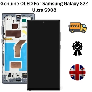 Samsung Galaxy S22 Ultra (S908) Genuine OLED Screen LCD Display Digitizer+Frame - Picture 1 of 5