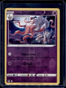 Hisuian Zoroark SWSH11: Pokémon de origen perdido #076/196 holograma inverso casi nuevo+ - Imagen 1 de 2