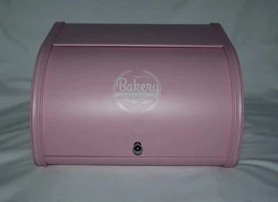 X458 Caja/Cubo/Cocina Metal para Pan Contenedores de Almacenamiento con Tapa Enrollable Rosa LEER Foto 1 de 4