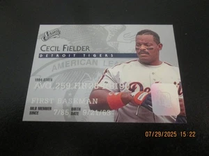 CECIL FIELDER 1995 DONRUSS STUDIO CREDIT CARD STYLE SILVER CARD #45 FREE SHIP - Picture 1 of 2