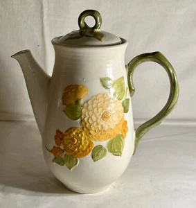 Metlox Sculptured Zinnia Coffee Pot With Lid - Picture 1 of 2