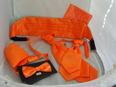 ESSENTIALS BY MANUEL Polyester Neon Orange Collection>Ties- Hankie-Bow ties- Cravats-Cummerbunds+Sets