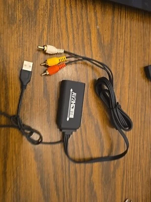 RCA AV to HDMI Female Video Audio Cable Converter For HDTV PS4 DVD XBOX TV - Image 1 of 3