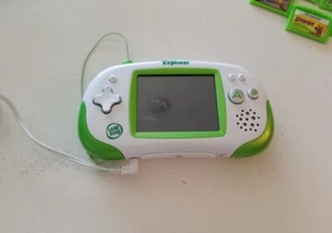 Leap Frog Leapster Explorer No Back No Batteries Comes With 8 Games *USED* ^ - Picture 1 of 6
