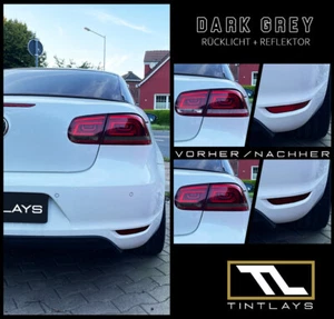 TINTLAYS adecuado para VW EOS juego de láminas tuning luz trasera + reflector DARK Grey - Imagen 1 de 3