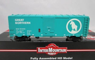 InterMountain HO Scale GN Great Northern 12 Panel Box Car NOS Glacier Green - Image 1 of 4