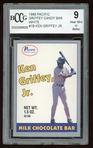 1989 PACIFIC KEN GRIFFEY JR ROOKIE RC PROMO CANDY BAR WHITE BCCG 9 - Picture 1 of 2