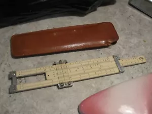 Pickett & Eckel Model 200 6" Slide Rule 1956 Nice Saddle Leather Case w/o Clip - Picture 1 of 16