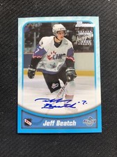 1999 TOPPS BOWMAN CHL JEFF BEATCH PRE-ROOKIE CERTIFIED AUTO SILVER #BA-24