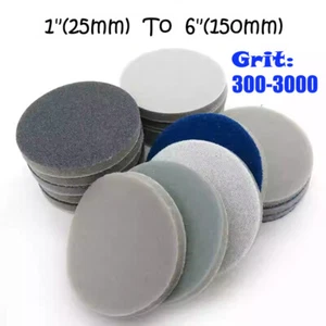 25-150mm Wet and Dry Sanding Discs Sandpaper 300-3000 Grit Hook and Loop Pads - Picture 1 of 15