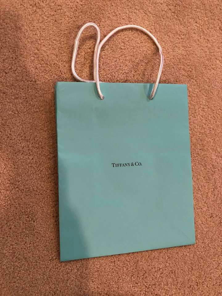 Authentic Tiffany & Co Blue Paper Gift Bag MEDIUM 10x8x4  - Image 1 of 1