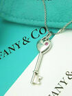 Tiffany & Co. Rare Pink Sapphire Puffed Heart Key 16" Necklace In Silver