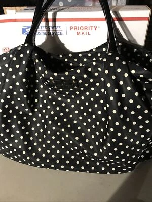 Bolsa de pañales para bebé KATE SPADE WKRU1613 Stevie negra con lunares blancos Foto 1 de 4