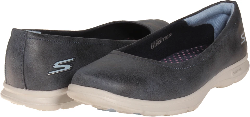 Skechers Go Step Distinguished Womens Slip on Flats Blue Faux Leather US Size 10 - Image 1 of 3