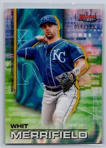 2021 bowman's best baseball whit merrifield aqua lava refractor 58/199 #33 - Picture 1 of 2