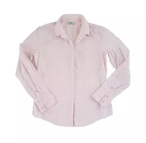 Max&Co. Womens Size 8 Pink & White Stripe Long Sleeve Button Up Collared Shirt - Picture 1 of 20